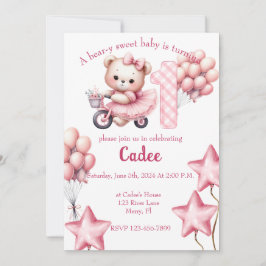 Rosa Bär am BIcycle-Geburtstag Einladung