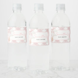 Rosa Bär Kaum Erwarten Baby Shower Wasserflaschenetikett
