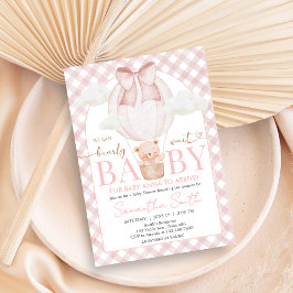 Rosa Bär Kaum Warten Baby Shower Einladung