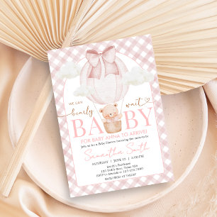 Rosa Bär Kaum Warten Baby Shower Einladung