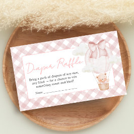 Rosa Bär Kaum Warten Baby Shower Windel Raffle Begleitkarte