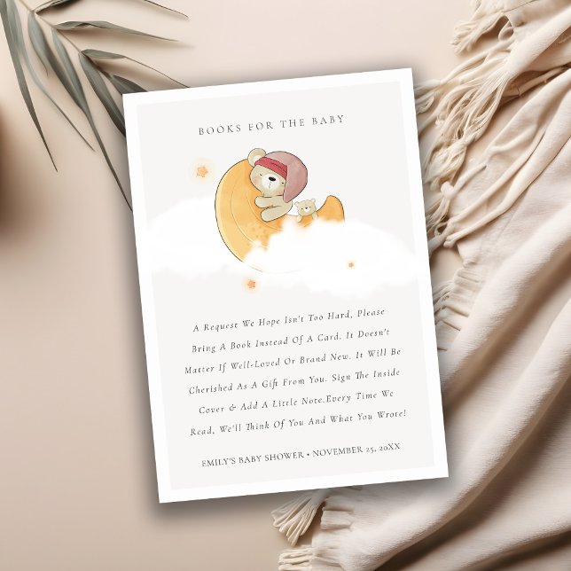 Rosa Bär über Mond Girl Books für Babydusche Begleitkarte (Von Creator hochgeladen)