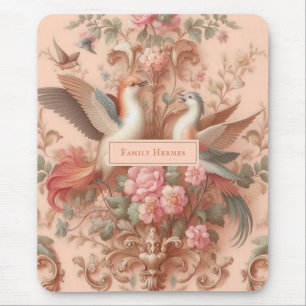 Rosa Barock Rokoko Blume Morris Mousepad