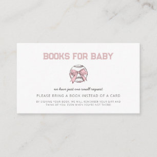 Rosa Baseball-Mädchen-Baby-Party-Bücher für Baby Begleitkarte