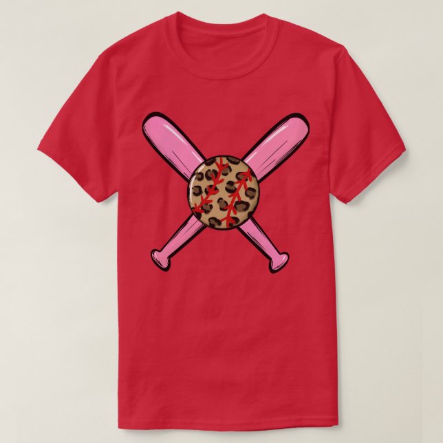 rosa Baseball T-Shirt (Design vorne)