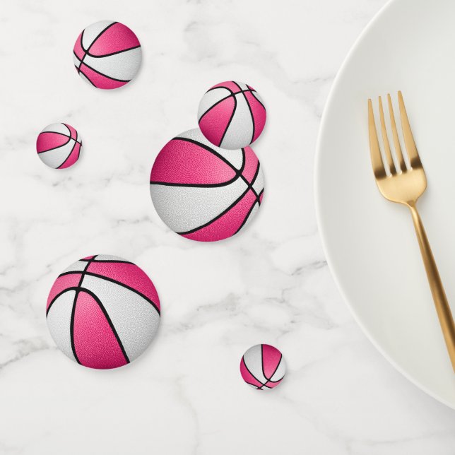 Rosa Basketball-Party Konfetti (Gruppe)