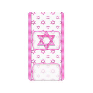 Rosa Bat Mitzvah Hersheys Miniatur Bonbons Bar Adressaufkleber