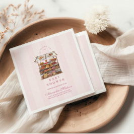 Rosa Bauern Market Babydusche Serviette