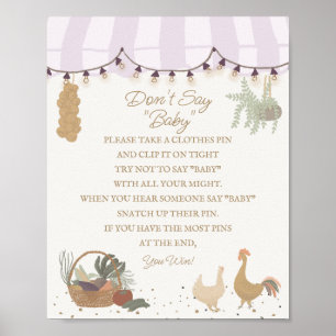 Rosa Bauern Markt Fresh Dont Say Baby Game Poster