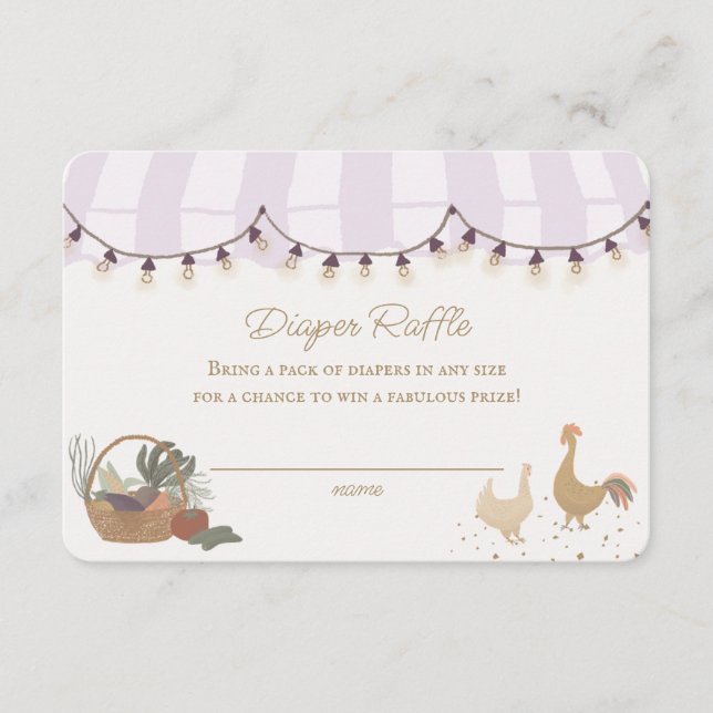 Rosa Bauern Marktpreiswaschmaschine Beilage Begleitkarte (Vorderseite)