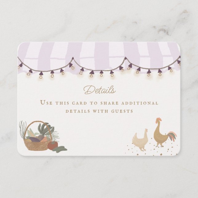 Rosa Bauern Marktwirtschaft Neuer Eintrag Begleitkarte (Vorderseite)