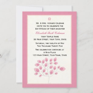 Rosa Baum, Bat Mitzvah Einladung