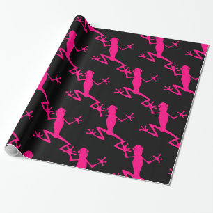 Rosa Baum Frosch Thunder_Cove Geschenkpapier