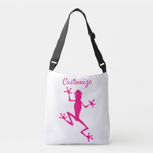 Rosa Baum Frosch Thunder_Cove  Tragetaschen Mit Langen Trägern (Vorderseite)