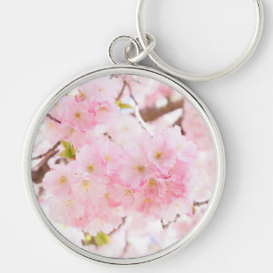 Rosa Baum-Kirschblüte Schlüsselanhänger
