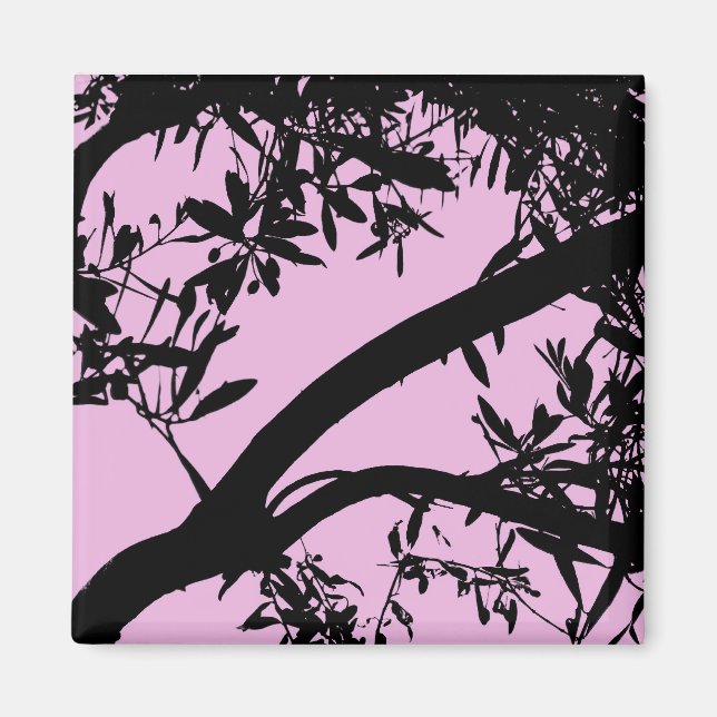 Rosa Baum-Magnet Magnet (Vorne)
