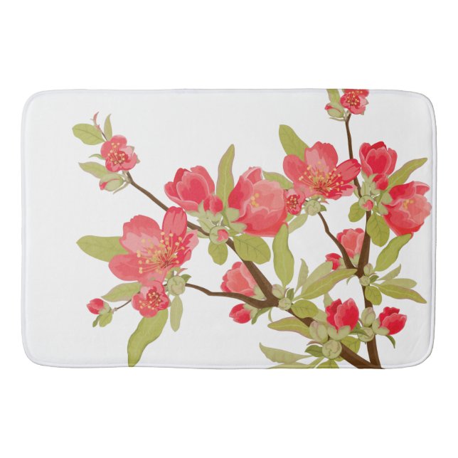 Rosa Baumblüten Bath Mat Badematte (Vorderseite)