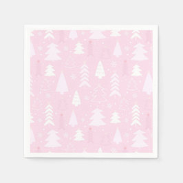 Rosa Bäume Winterweihnachtsbuch Napkins Serviette