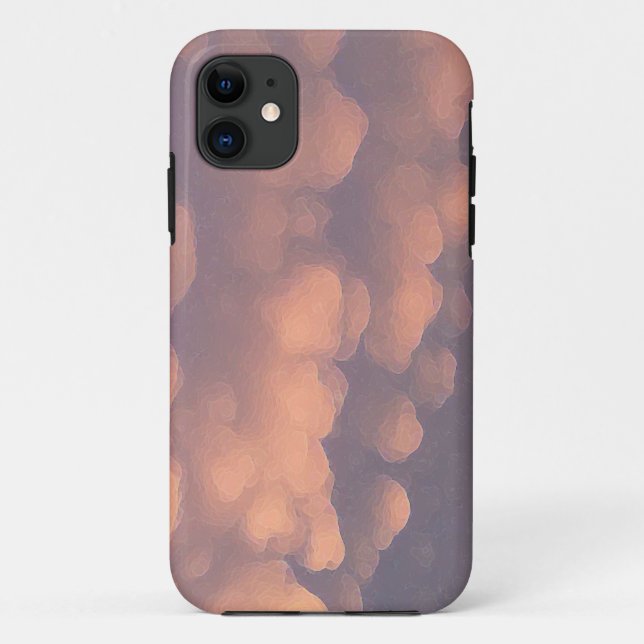 Rosa Baumwollwoll-Wolken Case-Mate iPhone Hülle (Rückseite)