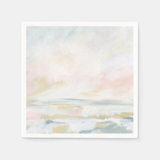 Rosa Beach Seascape Paper Napoleon Serviette