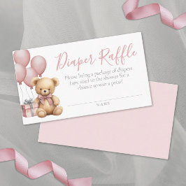 Rosa Bear Baby Duschkabine Windelwanne Begleitkarte