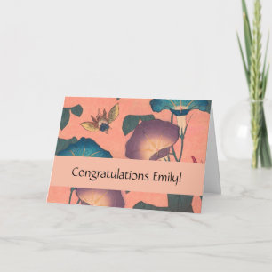 Rosa Bee Blume Classic Hokusai Art Karte