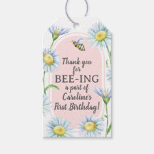 Rosa Bee-Day Geburtstagsgeschenk-Anhänger mit Gäns