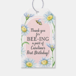 Rosa Bee-Day Geburtstagsgeschenk-Anhänger mit Gäns Geschenkanhänger