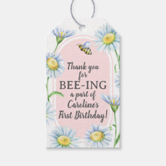 Rosa Bee-Day Geburtstagsgeschenk-Anhänger mit Gäns Geschenkanhänger