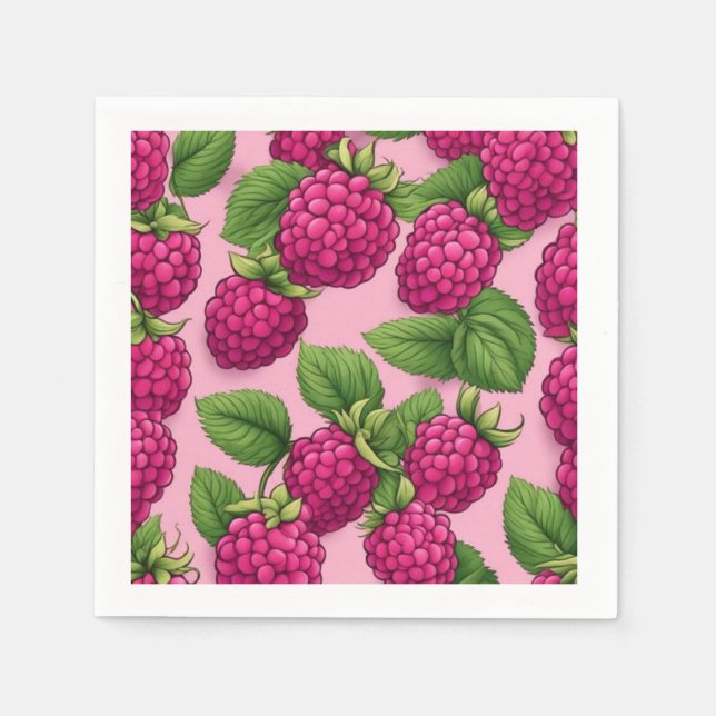 rosa Beere Serviette (Vorderseite)