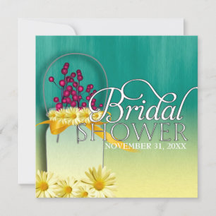 Rosa Beeren Mason Jar Spring Picnic Brautparty Einladung