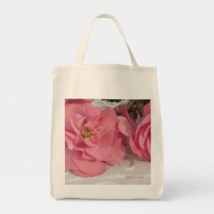 Rosa Begonia Blume Bio Lebensmittelgeschäft Tasche