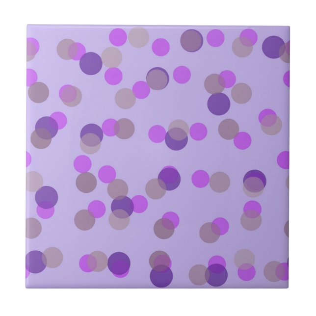 rosa, beige und violette Punkte Fliese (Vorderseite)