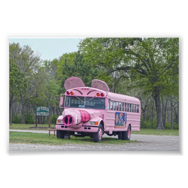 Rosa Ben Wheeler, Texas, Hogfest-Bus Fotodruck (Vorne)