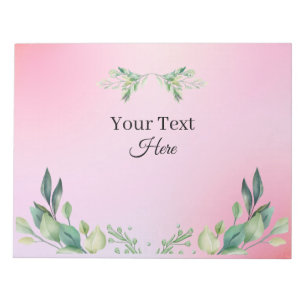 Rosa benutzerdefinierter Text Notizblock