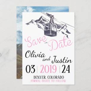 Rosa Berg Save the Date Einladung