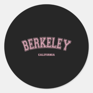 Rosa Berkeley California Ca Universität Stil Auf B Runder Aufkleber