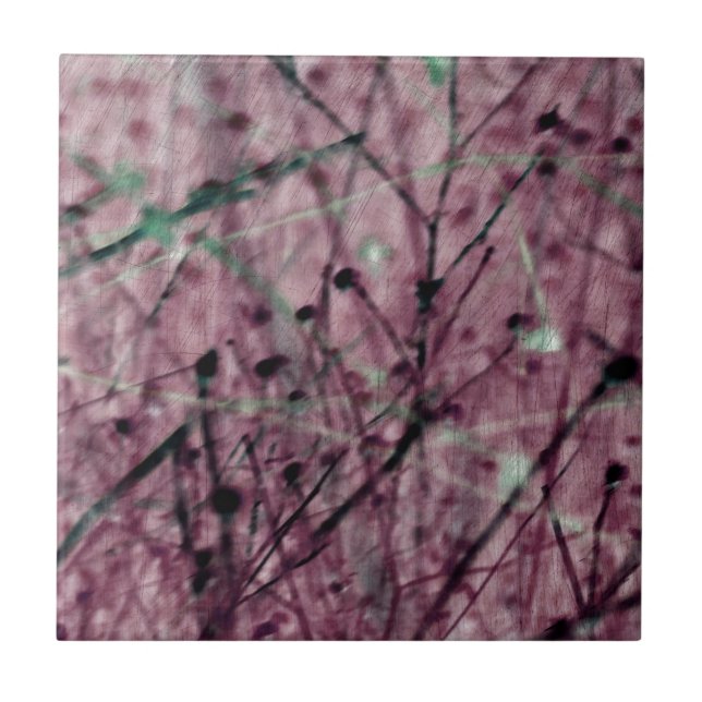 Rosa Berry Field Fliese (Vorderseite)