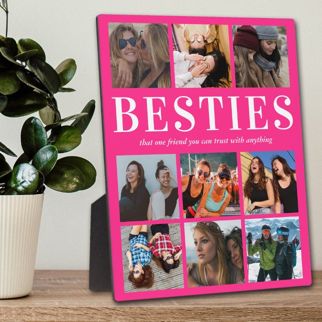 Rosa Besties-Geschenk | Bester Freund Fotoplatte (Von Creator hochgeladen)