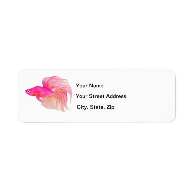 Rosa Betta Fish Aquarell (Vorne)