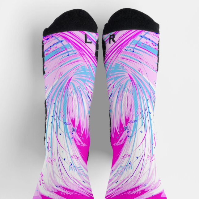 Rosa bezaubernder Garten Socken (Oben)