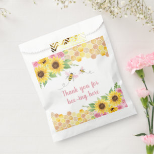 Rosa Biene Sonnenblume Geburtstag Geschenktütchen