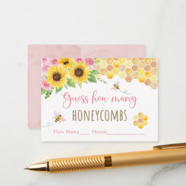 Rosa Biene Sonnenblume Geburtstag schätzen, wie vi Begleitkarte