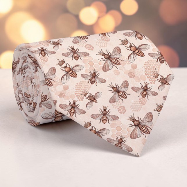 Rosa Bienenmuster-Halstuch nach Maß Krawatte (Von Creator hochgeladen)