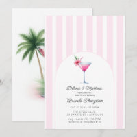 Rosa Bikinis und Martinis Tropische Hochzeitsdusch