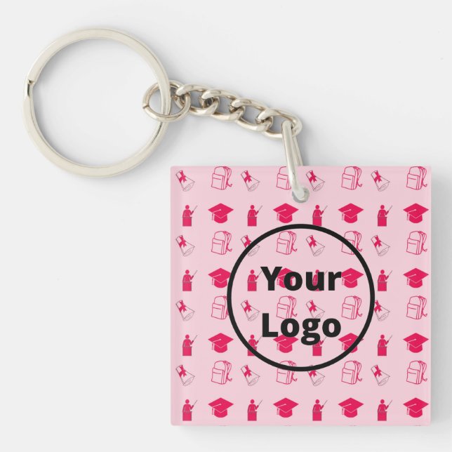 Rosa Bildung Schlüsselanhänger (Vorderseite)