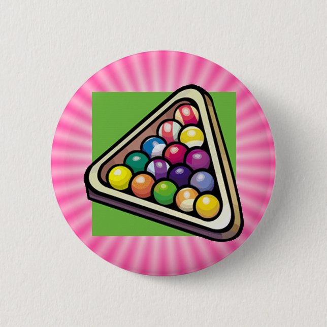 Rosa Billiards Button (Vorderseite)