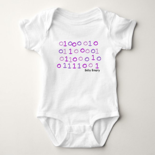 Rosa binäres Baby sleepsuit Strampler (Vorderseite)