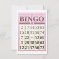 Rosa Bingo-Punktkarte