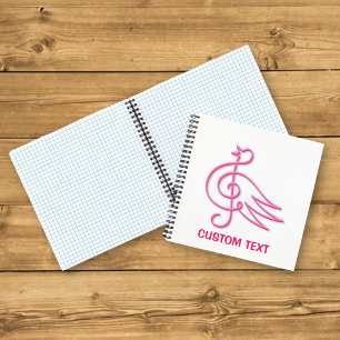 Rosa Bird Musik Notizbuch